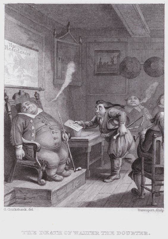 La mort de Walter Le Douteur - George (after) Cruikshank