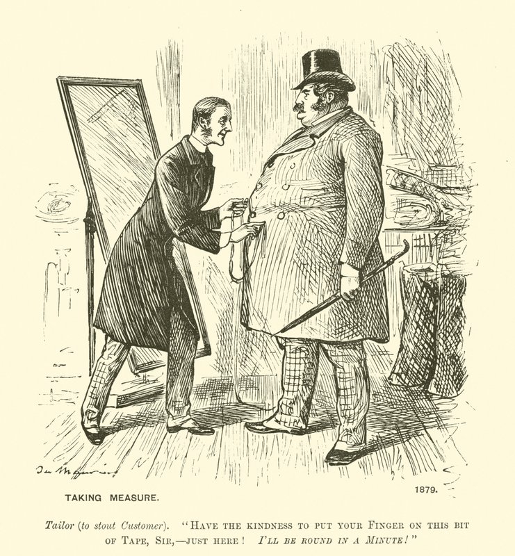 Prendre des mesures - George (after) Du Maurier