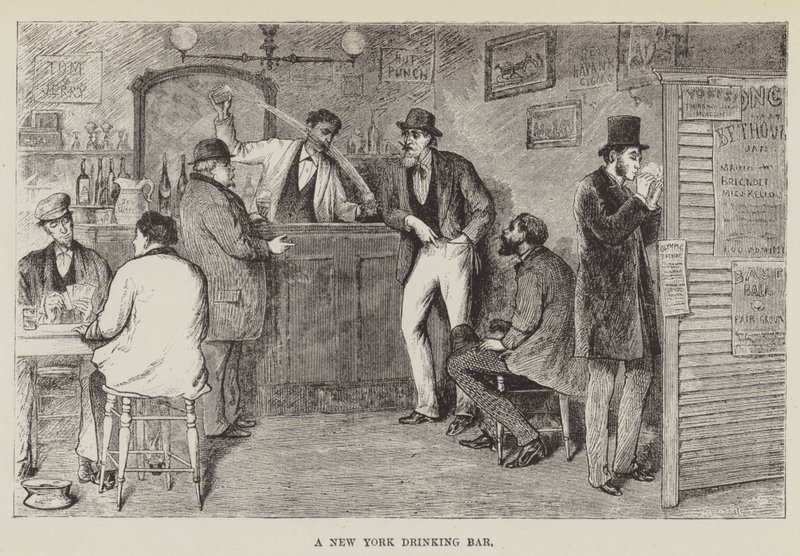 Un bar à New York - George Augustus Sala