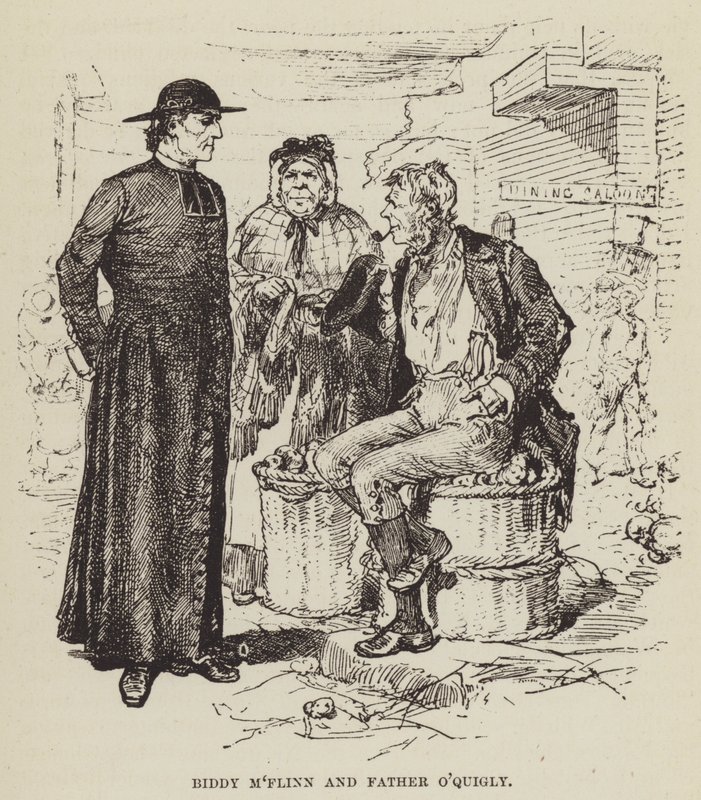 Biddy MFlinn et le père OQuigly - George Augustus Sala