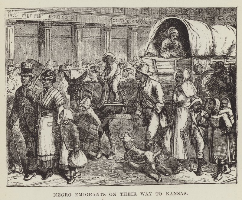 Émigrants noirs en route pour le Kansas - George Augustus Sala