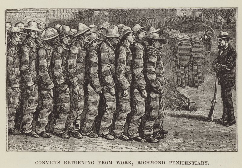 Les condamnés revenant du travail, pénitencier de Richmond - George Augustus Sala