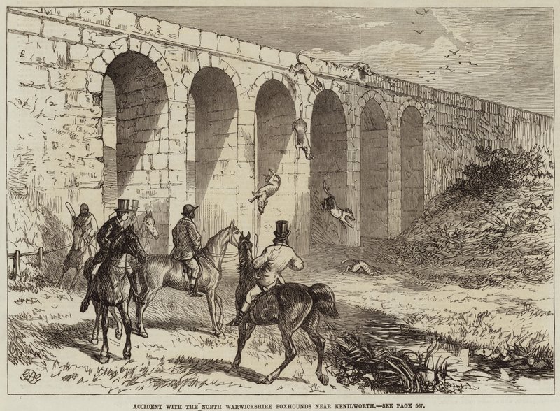 Accident avec les Foxhounds du North Warwickshire près de Kenilworth - George Bouverie Goddard
