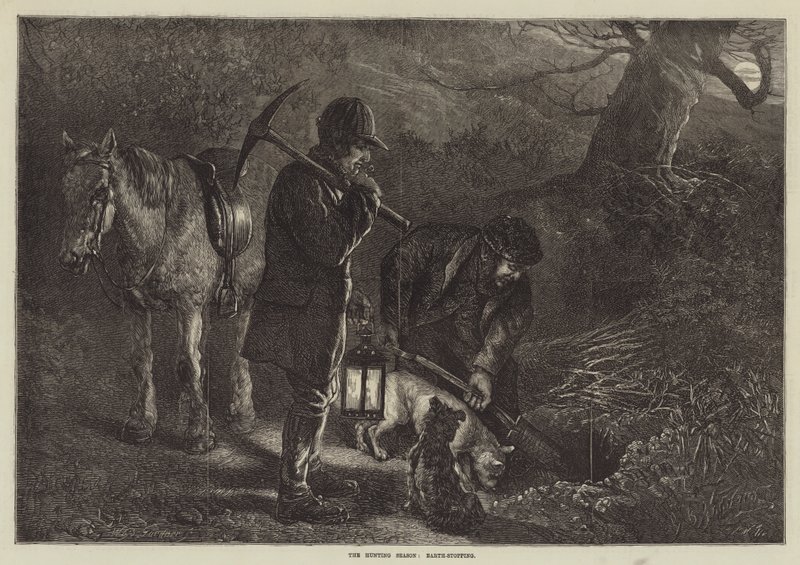 La Saison de Chasse, Bouchage des Terriers - George Bouverie Goddard