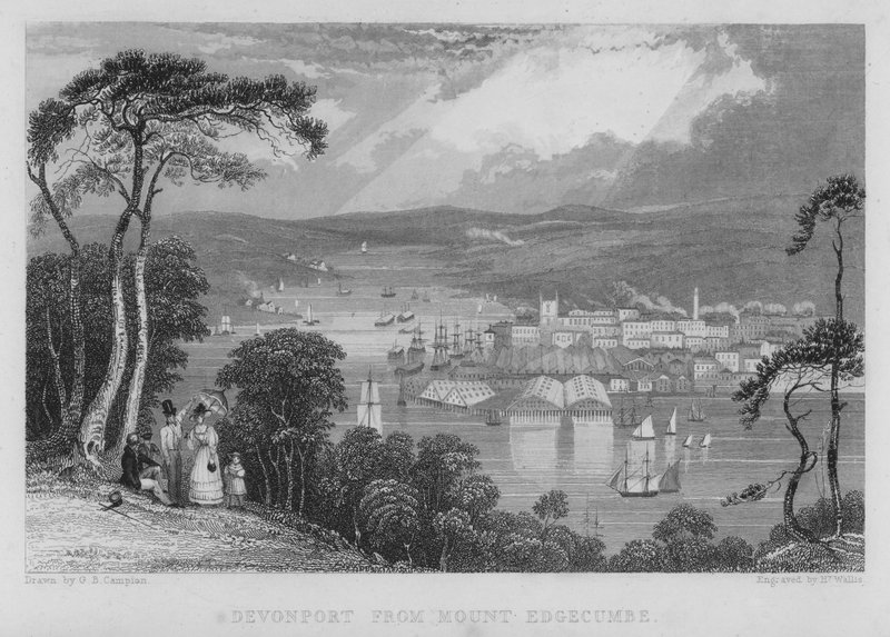 Devonport depuis Mount Edgecumbe - George Bryant Campion
