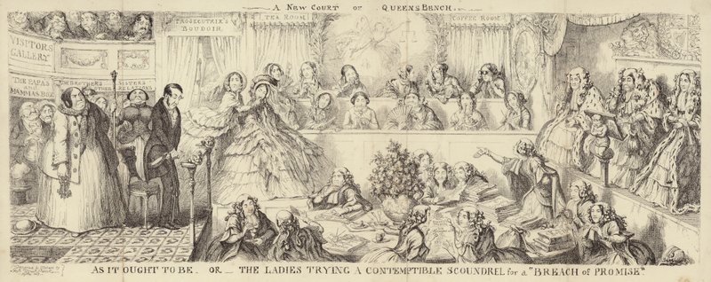 Une caricature satirique de la Cour du Banc de la Reine - George Cruikshank