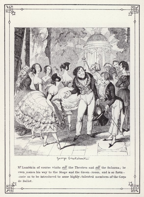 Illustration pour Le Livre du Célibataire, ou Le Progrès de M. Lambkin (Gent) (gravure) - George Cruikshank