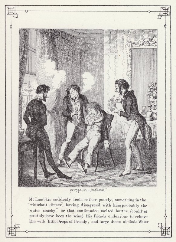 Illustration pour Le Livre du Célibataire, ou Le Progrès de M. Lambkin (Gent) (gravure) - George Cruikshank