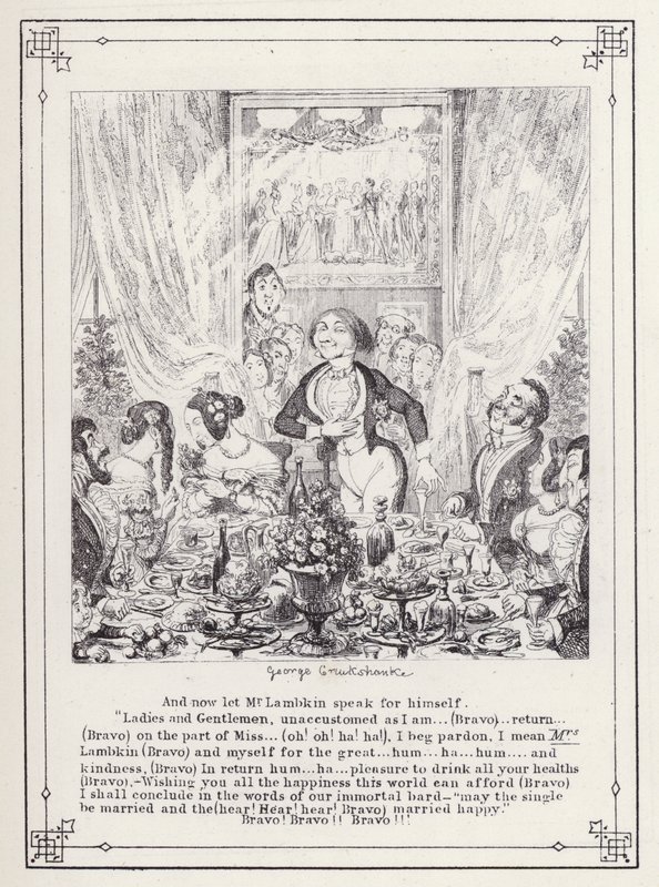 Illustration pour The Bachelor’s Own Book, or The Progress of Mr Lambkin (Gent) - George Cruikshank