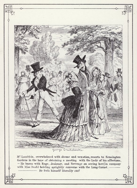 Illustration pour Le Livre du Célibataire, ou Le Progrès de M. Lambkin (Gent) - George Cruikshank