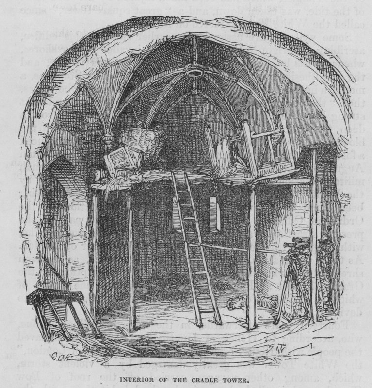 Intérieur de la Tour du Berceau (gravure) - George Cruikshank