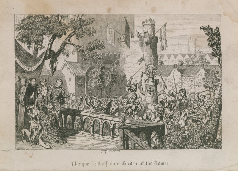 Masque dans le jardin du palais de la Tour - George Cruikshank