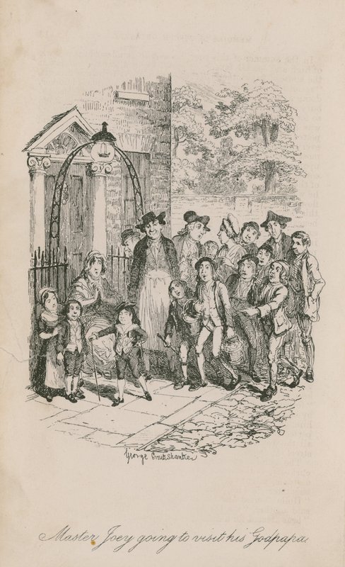 Maître Joey allant rendre visite à son parrain - George Cruikshank