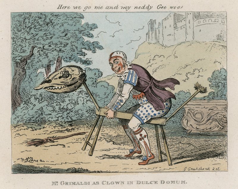 M. Joseph Grimaldi en clown dans Dulce Domum - George Cruikshank