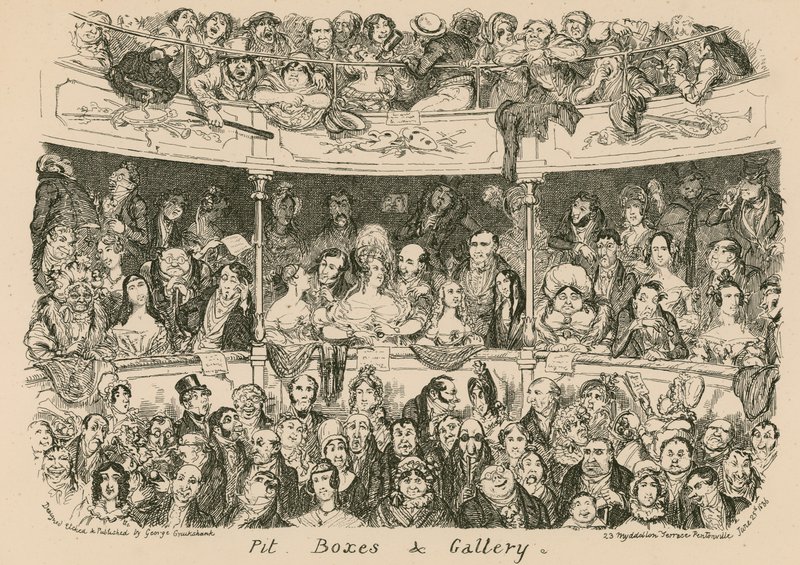 Fosse, loges et galerie - George Cruikshank
