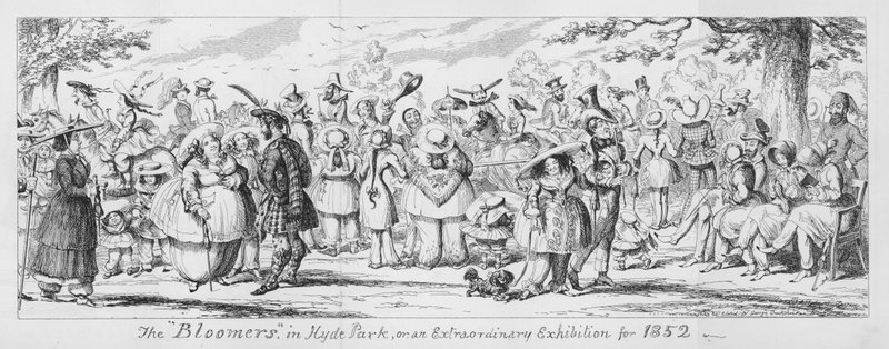 Les "Bloomers" à Hyde Park, ou une exposition extraordinaire pour 1852 - George Cruikshank