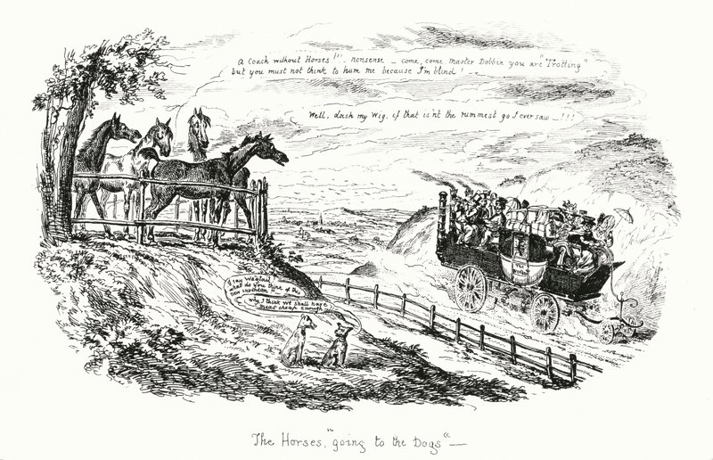 Les Chevaux allant aux chiens (gravure) - George Cruikshank