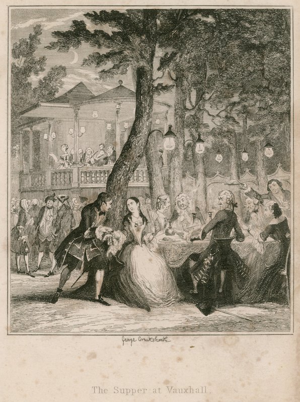 Le souper aux jardins de Vauxhall, Londres - George Cruikshank
