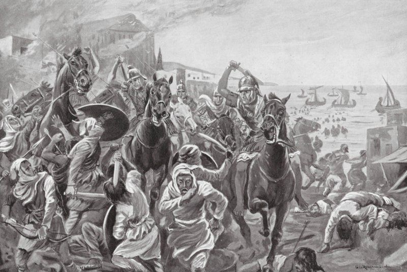Capture de Tyr par Évagoras de Chypre - George Derville (after) Rowlandson
