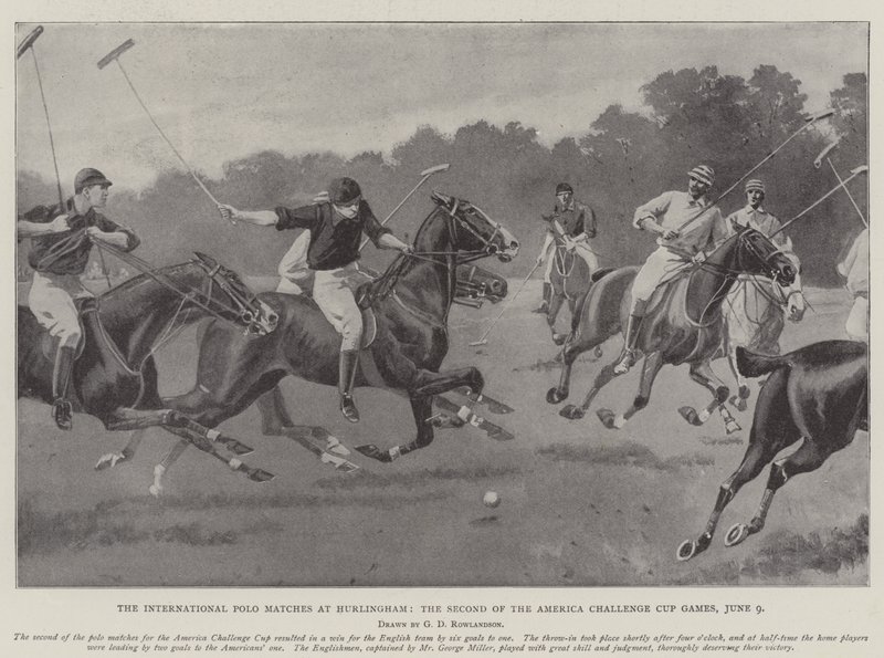 Les matchs internationaux de polo à Hurlingham, le deuxième des jeux de la Coupe Challenge d