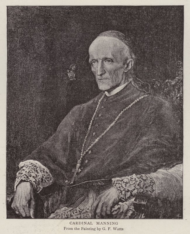 Henry Edward Manning, cardinal catholique anglais et archevêque de Westminster - George Frederick (after) Watts
