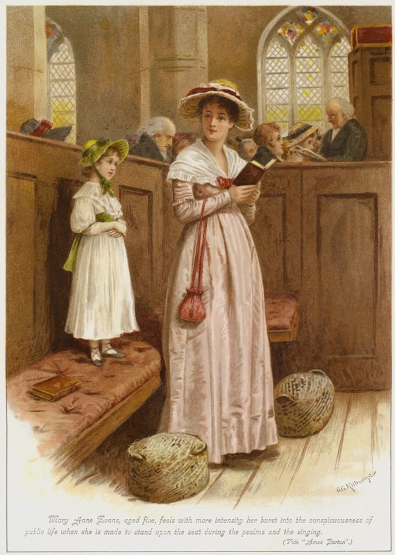 Mary Anne Evans, âgée de cinq ans, ressent avec plus d