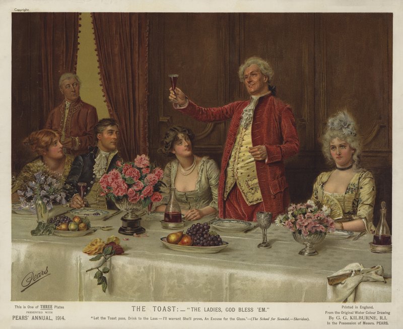 Le Toast : Les Dames, Dieu les bénisse. - George Goodwin Kilburne