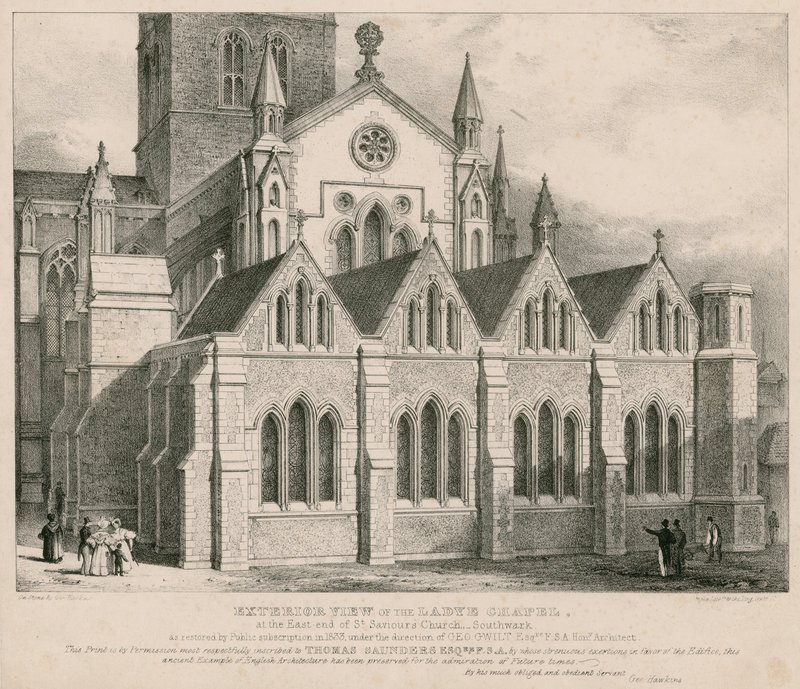 Vue extérieure de la chapelle de la Dame à l