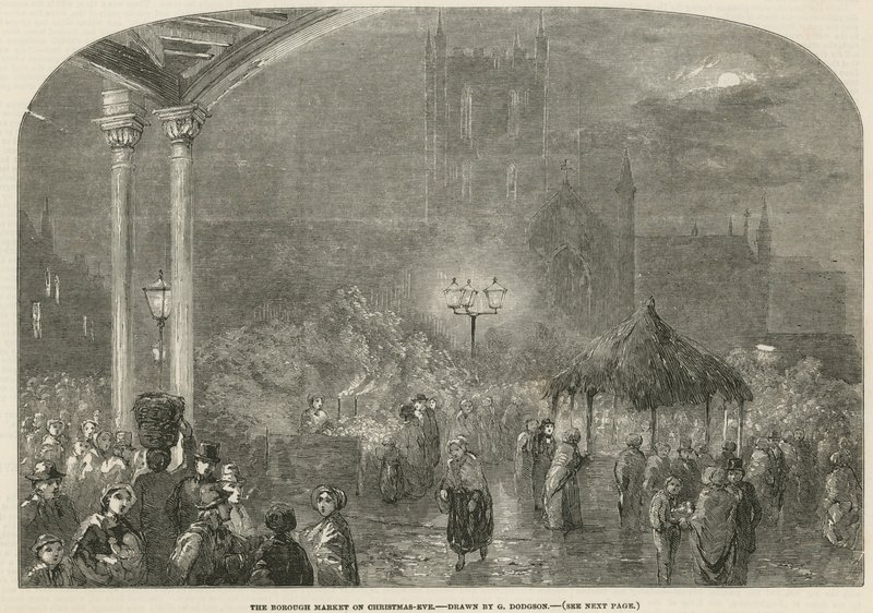 Le Marché de Borough, Londres, la veille de Noël - George Haydock Dodgson