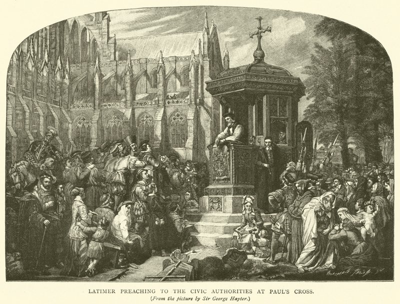 Latimer prêchant aux autorités civiles à Paul