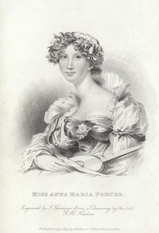 Anna Maria Porter, poète et romancière anglaise - George Henry (after) Harlow