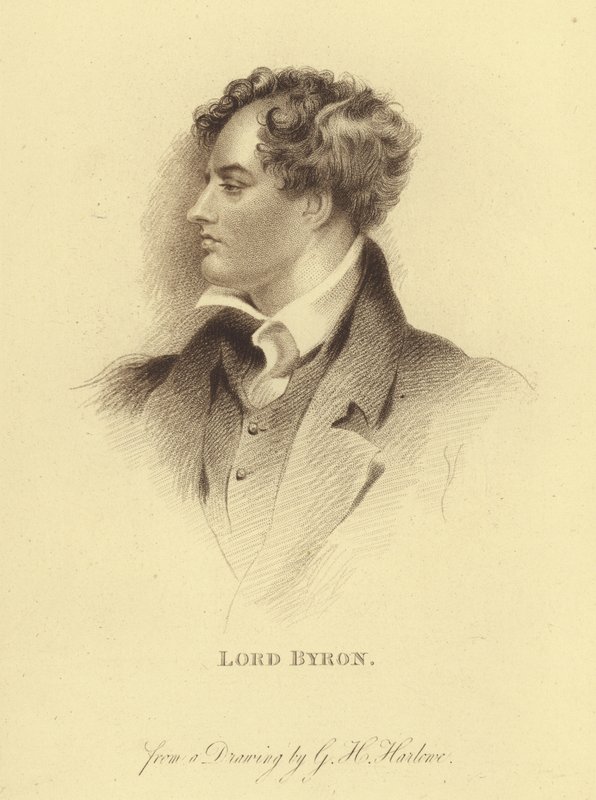 Portrait de Lord Byron - George Henry (after) Harlow