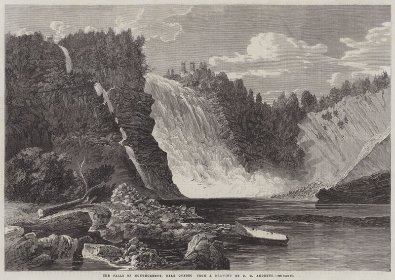 Les chutes de Montmorency, près de Québec - George Henry Andrews