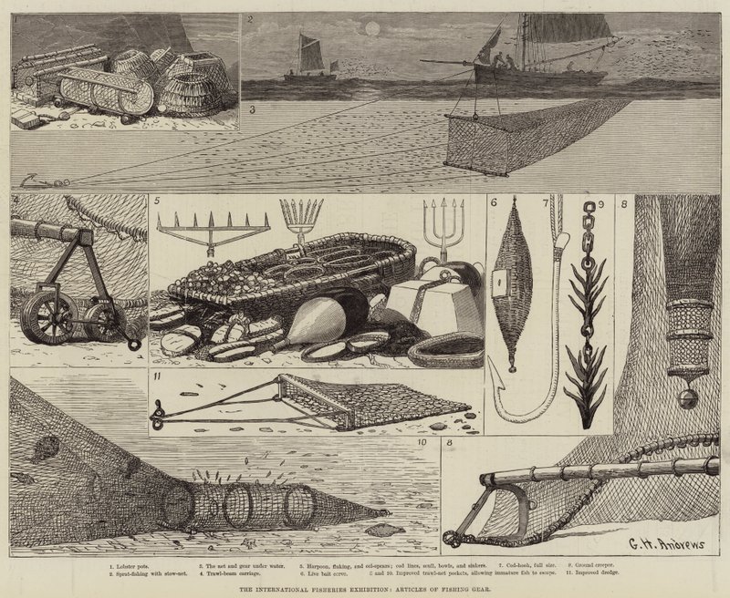 Exposition internationale de la pêche, articles de matériel de pêche - George Henry Andrews