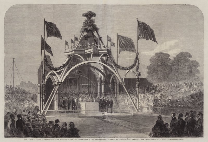 Le prince de Galles au Canada, Son Altesse Royale posant la première pierre des bâtiments parlementaires à Ottawa - George Henry Andrews