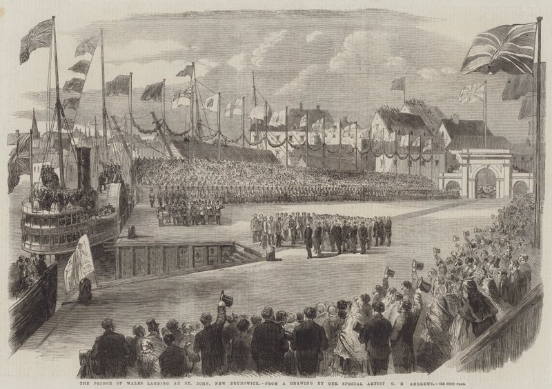 Le Prince de Galles débarquant à St John, Nouveau-Brunswick - George Henry Andrews