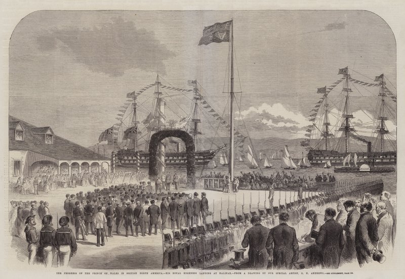 Le progrès du Prince de Galles en Amérique du Nord britannique, Son Altesse Royale débarquant à Halifax - George Henry Andrews