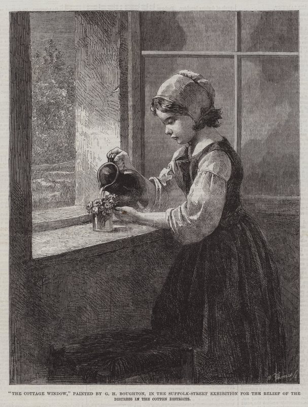 La fenêtre du cottage, à l