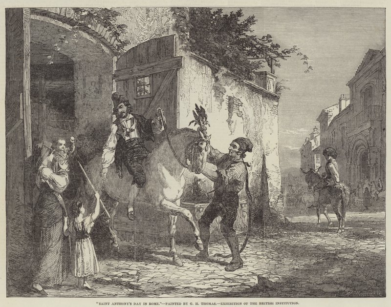 La fête de Saint Antoine à Rome, exposition de l