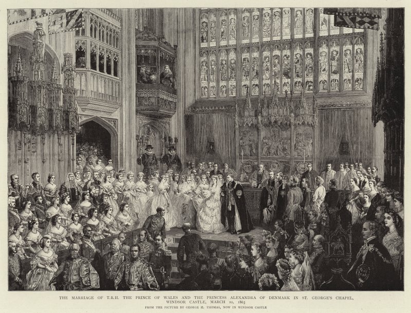 Le mariage de T.R.H. le prince de Galles et la princesse Alexandra du Danemark à la chapelle Saint-Georges, château de Windsor, 10 mars 1863 - George Housman Thomas