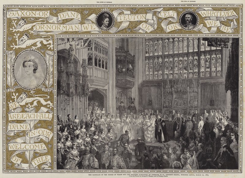 Le mariage du prince de Galles et de la princesse Alexandra du Danemark à la chapelle Saint-Georges, château de Windsor, 10 mars 1863 - George Housman Thomas
