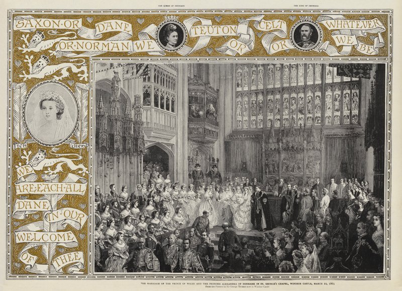 Le mariage du prince de Galles et de la princesse Alexandra de Danemark à la chapelle Saint-Georges, château de Windsor, 10 mars 1863 - George Housman Thomas