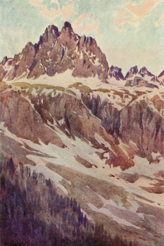 Les Aiguilles Rouges, un soir de mai - George Jackson Flemwell