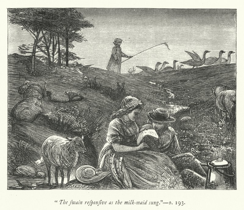 Illustration pour Le Village Abandonné - George John Pinwell