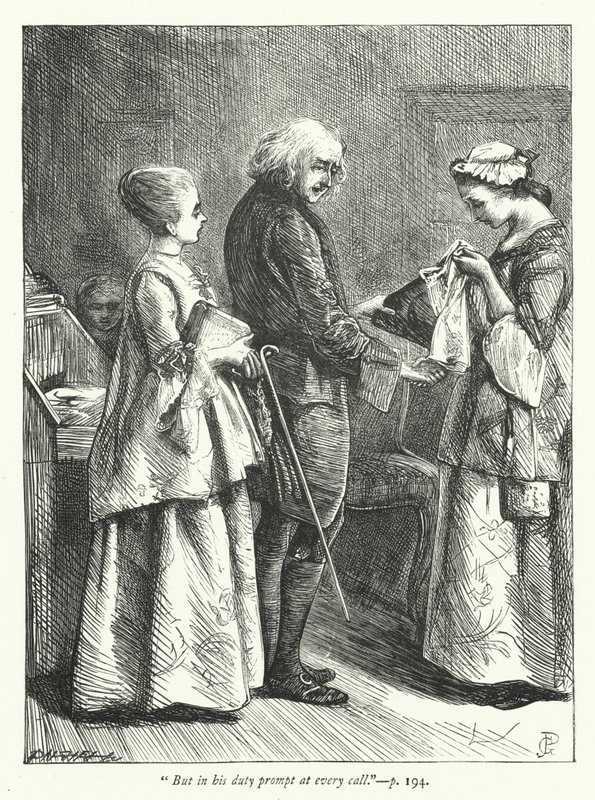 Illustration pour Le Village abandonné - George John Pinwell