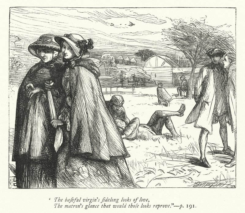 Illustration pour Le Village Abandonné - George John Pinwell