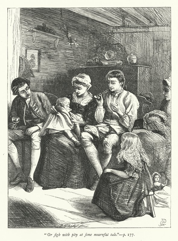 Illustration pour Le Voyageur - George John Pinwell