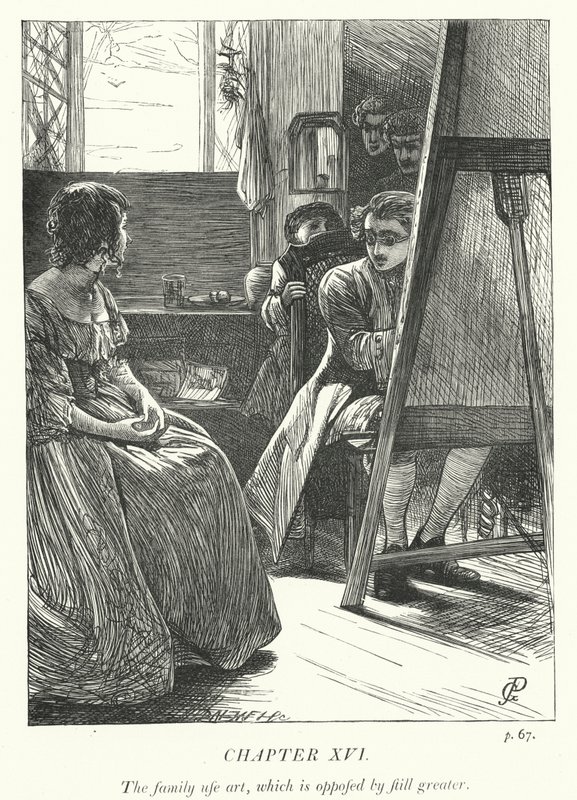 Illustration pour « Le Vicaire de Wakefield » (gravure) - George John Pinwell