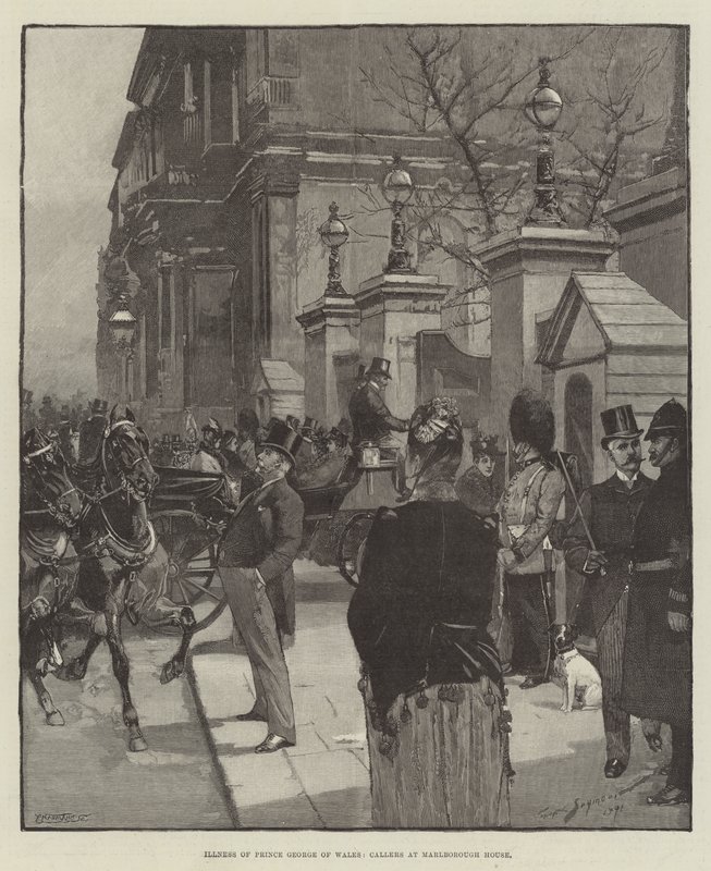Maladie du prince George de Galles, visiteurs à Marlborough House - George L. Seymour
