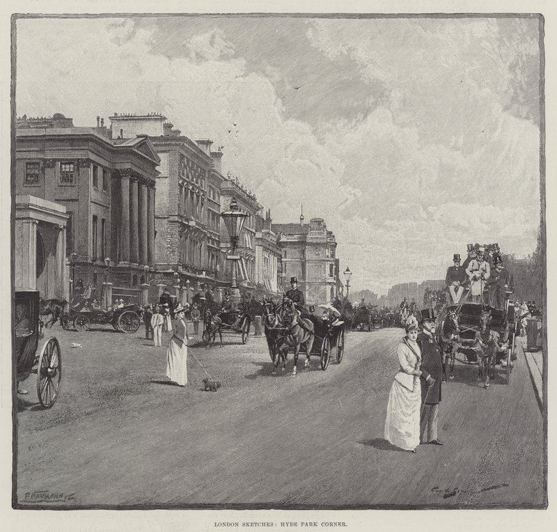 Croquis de Londres, Hyde Park Corner - George L. Seymour